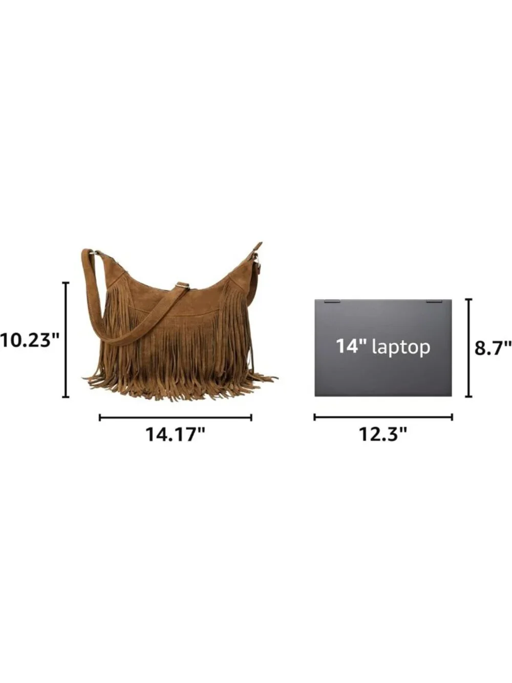 Chic Vegan Suede Fringe Hobo Bag - Stylish Western Purse with Tassels